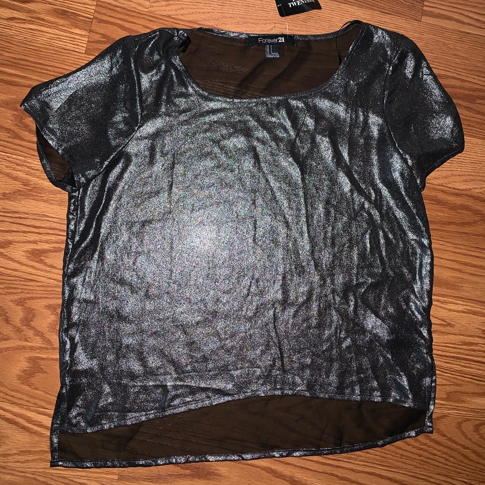 Metallic crop top